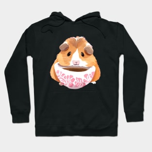 Cute Guinea Pig Drinking Coffee Hoodie